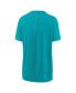 ფოტო #2 პროდუქტის Women's Cream/Aqua Miami Dolphins Wordmark Tri-Blend T-Shirt