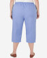 ფოტო #2 პროდუქტის Plus Size Summer Breeze Capri Pants with Hem Detail