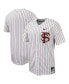 ფოტო #1 პროდუქტის Men's White, Garnet Florida State Seminoles Pinstripe Replica Full-Button Baseball Jersey