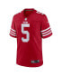 ფოტო #3 პროდუქტის Men's Trey Lance Scarlet San Francisco 49ers Game Player Jersey