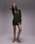 Фото #4 товара Topshop co-ord sequin oversized shirt in green