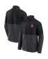 ფოტო #1 პროდუქტის Men's Black, Heathered Charcoal Oklahoma Sooners Durable Raglan Full-Zip Jacket