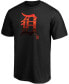 Фото #3 товара Men's Black Detroit Tigers Team Midnight Mascot T-shirt