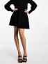 Y.A.S knitted mini skirt co-ord in black