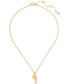 Фото #1 товара Gold-Tone Cubic Zirconia Spade Whistle Pendant Necklace, 16" + 3" extender