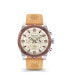 ფოტო #1 პროდუქტის Men's Fitzwilliam Wheat Leather Strap Watch 46mm