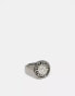 Фото #1 товара Icon Brand earthland and sun signet ring in gunmetal