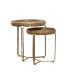Фото #1 товара Wood Contemporary Accent Table Set, 2 Piece