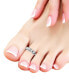 Cubic Zirconia Bow Sterling Silver Toe Ring