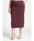 Фото #1 товара Plus Size Side Placket Skirt