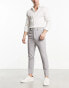 ASOS DESIGN super skinny smart trousers in grey prince of wales check