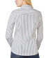 Фото #4 товара Women's Cotton Stand-Collar Striped Top