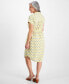 ფოტო #4 პროდუქტის Petite Flower Bunch Camp Shirt Dress, Created for Macy's