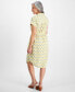 Petite Flower Bunch Camp Shirt Dress, Created for Macy's