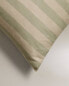 Фото #10 товара Striped cotton linen pillowcase