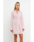 ფოტო #2 პროდუქტის Women's Striped Combo Twist Front Shirt Dress