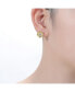 ფოტო #2 პროდუქტის Elegant 14K Gold Plated and Cubic Zirconia Floral Stud Earrings