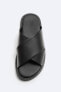 Фото #5 товара Кожаные сандалии со скрещенными ремешками ZARA