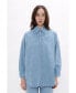 Фото #1 товара Women's Louisi - Denim Shirt with Statement Collar