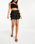 ASOS DESIGN tiered ruffle mini skirt in star print