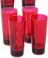 Ruby Diamond Acrylic Set of 8 Glasses