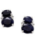 ფოტო #2 პროდუქტის Sapphire (7 ct. t.w.) & White Sapphire (3/8 ct. t.w.) Stud Earrings in Sterling Silver (Also available in Ruby & Emerald)