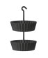 Sunny Hanging 2-Tiered Lace Planter Round Anthracite 10in