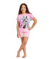 ფოტო #1 პროდუქტის Child Girls 3-Piece Pajama Set Kids Sleepwear, Short Sleeve Top with Long Pants and Matching Shorts PJ Set