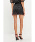 Фото #5 товара Women's Sequins Gridded Mesh Skirt