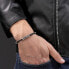 Stylish men´s black leather bracelet Assault PEAGB0034902
