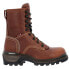 Фото #1 товара Rocky Rams Horn Logger 9 Inch Waterproof Composite Toe Work Mens Brown Work Saf