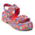 Фото #4 товара COCONUTS by Matisse Jean Floral Print Platform Womens Red Casual Sandals JEAN-5