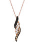 Фото #1 товара Multicolor Diamond 18" Pendant Necklace (1/3 ct. t.w.) in 14k Rose Gold