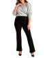 ფოტო #1 პროდუქტის Plus Size Miracle Flawless Flare Leg Pant