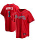 Фото #4 товара Men's Ozzie Albies Red Atlanta Braves Alternate Replica Player Name Jersey