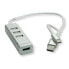 Фото #1 товара ROLINE 14.02.5037 - USB 2.0 - USB 2.0 - 480 Mbit/s - Silver,White - Aluminum - 24 mm