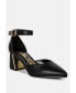 ფოტო #3 პროდუქტის myla faux leather metallic sling heeled sandals