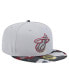 Men's Gray Miami Heat Active Color Camo Visor 59FIFTY Fitted Hat