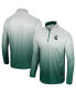 Фото #2 товара Men's White, Green Michigan State Spartans Laws of Physics Quarter-Zip Windshirt