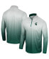 ფოტო #2 პროდუქტის Men's White, Green Michigan State Spartans Laws of Physics Quarter-Zip Windshirt