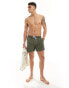 New Look core swim short in dark khaki