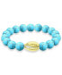 ფოტო #7 პროდუქტის Genuine Stone Bead Puka Cowrie Shell Stretch Bracelet in Silver Plate or Gold Plate