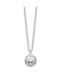 Фото #2 товара Chisel antiqued Soccer Ball Pendant Curb Chain Necklace