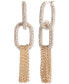 Gold-Tone Crystal Pave Chain Statement Earrings