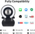 Webcam with Microphone and Ring Light, Auto Focus Full HD 2K Webcam with Type-C Interface, Plug and Play, Web Camera for PC, Mac, Laptop, Desktop, Online Learning, Streaming Video Zoom Meeting Skype