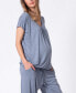 Фото #3 товара Women's Ultra-Soft Maternity Nursing Loungewear Set