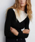 ფოტო #3 პროდუქტის Women's Bicolor Ribbed Sweater