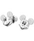 Disney Mickey Mouse Silver-Tone Crystal Stud Earrings