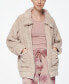 Фото #5 товара Women's Ultra Soft Faux Fur Patch Pocket Jacket