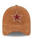 Men's Brown Dallas Cowboys Ornamental Corduroy 9FORTY Adjustable Hat